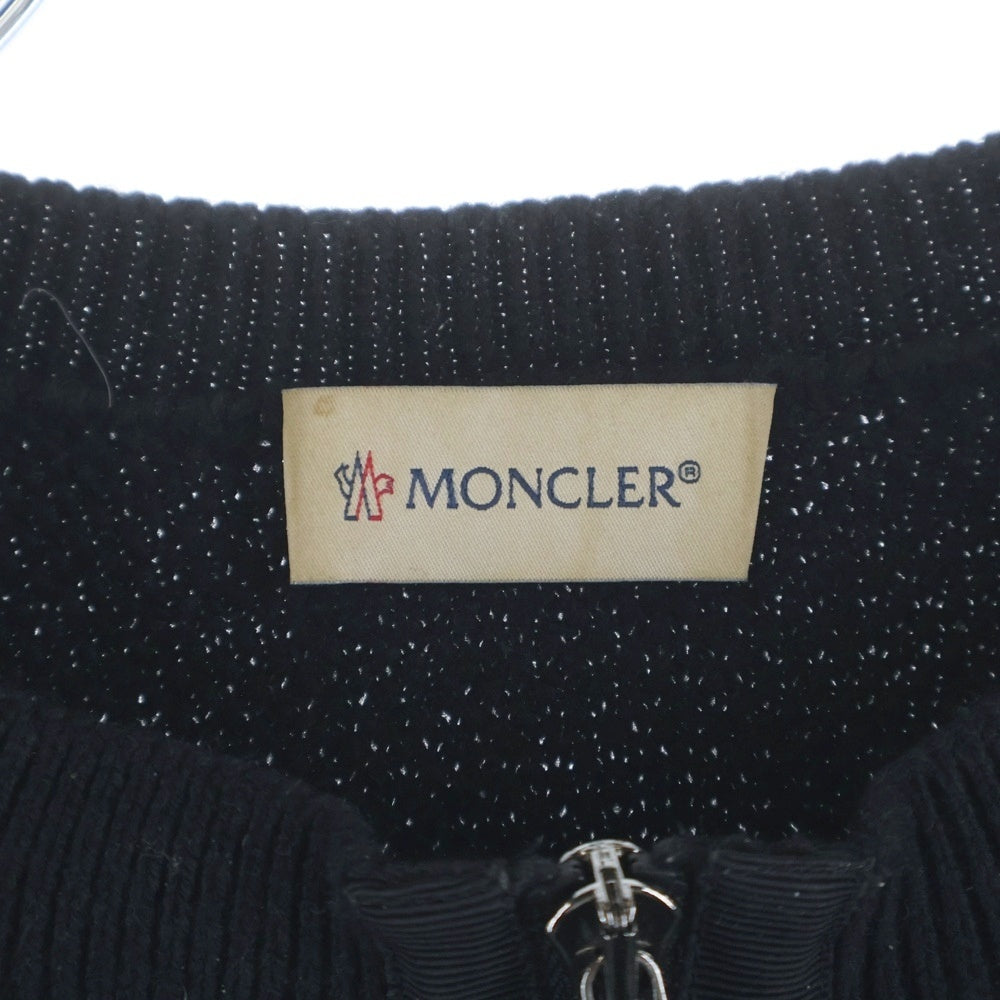 MONCLER(モンクレール) MAGLIONE TRICOT ALLA COREANA ニット ダウン カーディガン ブラック ダウン×ニット XS レディース