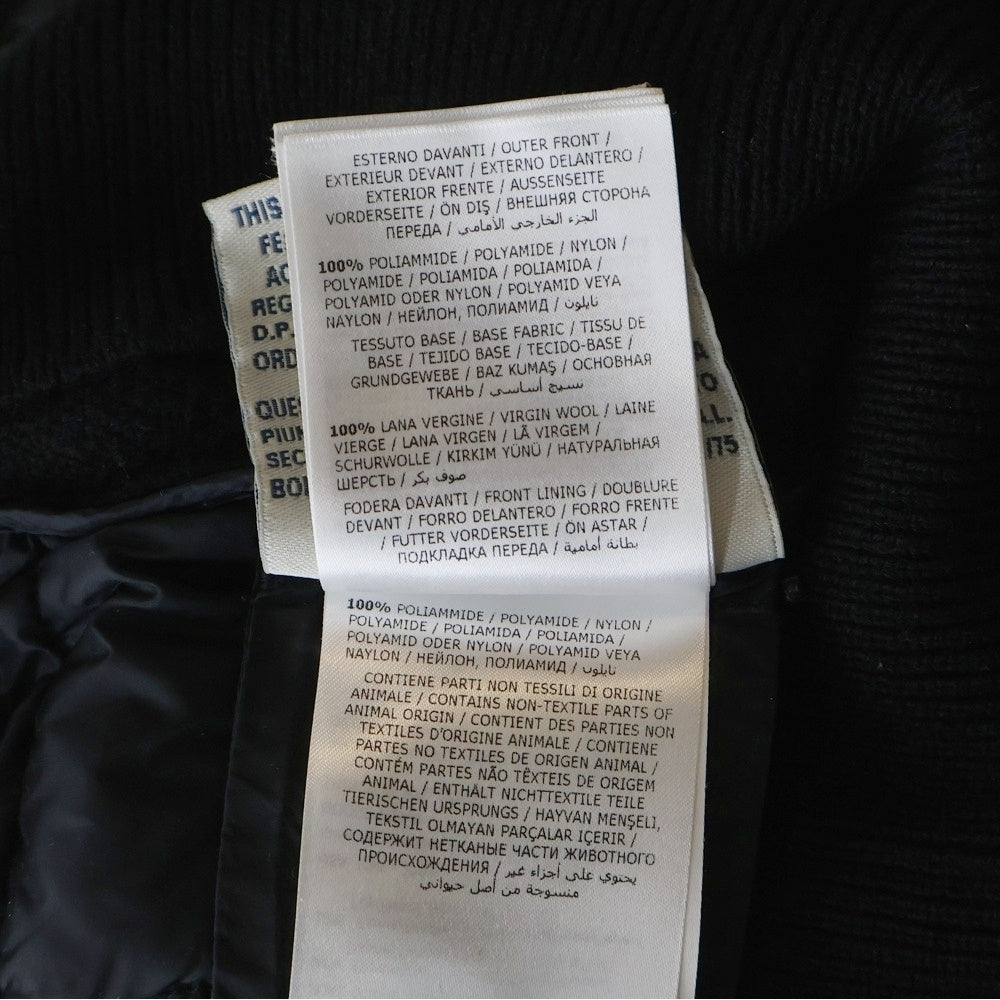 MONCLER(モンクレール) MAGLIONE TRICOT ALLA COREANA ニット ダウン カーディガン ブラック ダウン×ニット XS レディース