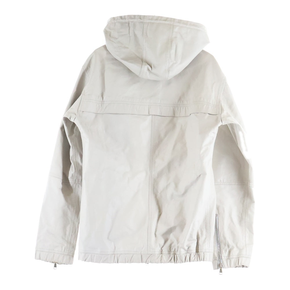 DIESEL BLACK GOLD(ディーゼルブラックゴールド) ジップアップ レザージャケット ベージュ カーフレザー