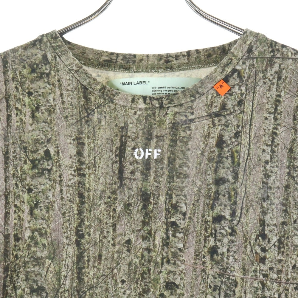 OFF-WHITE(オフホワイト) 19ss REAL CAMOU OVER TEE リアルツリーカモ クルーネックTシャツ カーキ コットン