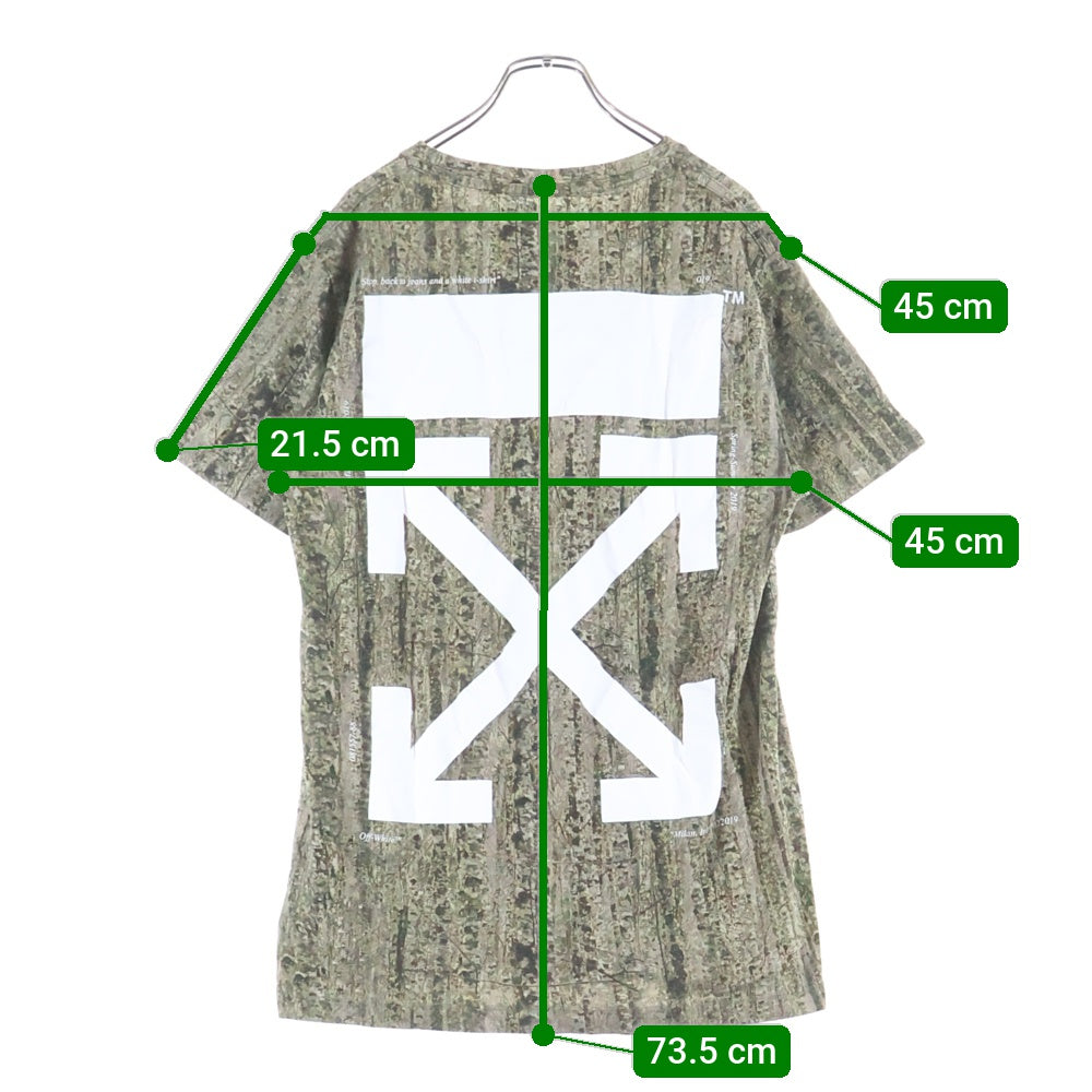 OFF-WHITE(オフホワイト) 19ss REAL CAMOU OVER TEE リアルツリーカモ クルーネックTシャツ カーキ コットン