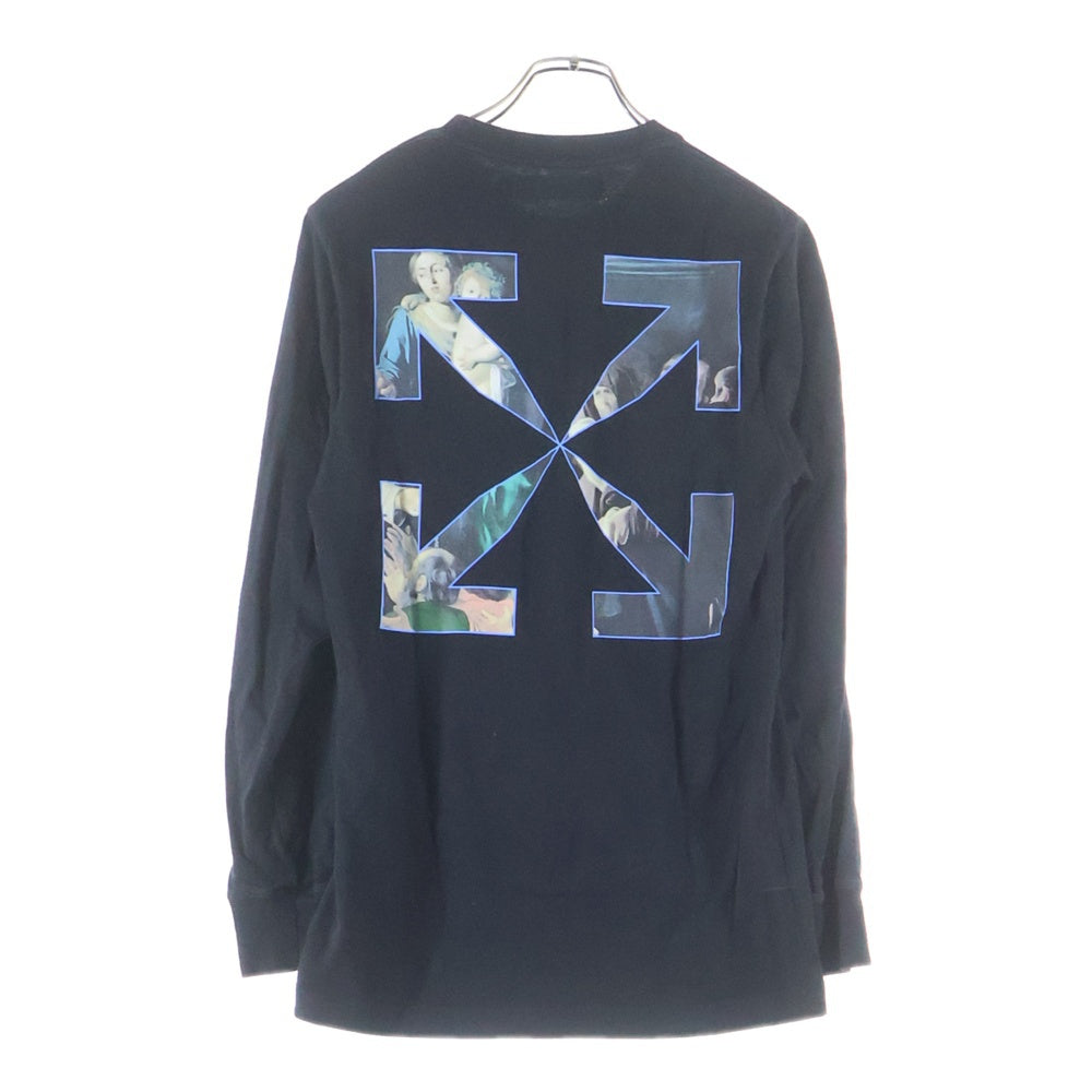 OFF-WHITE(オフホワイト) 20AW Caravaggio Painting Graphic カラヴァッジョ ロングスリーブ 長袖 Tシャツ ブラック コットン OMAB001E20JER005