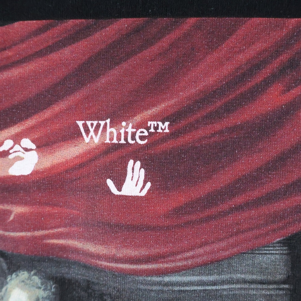 OFF-WHITE(オフホワイト) 20AW Caravaggio Painting Graphic カラヴァッジョ ロングスリーブ 長袖 Tシャツ ブラック コットン OMAB001E20JER005