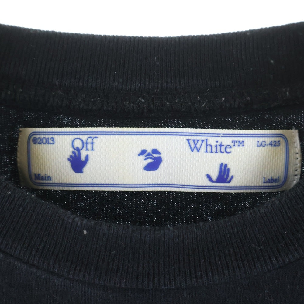 OFF-WHITE(オフホワイト) 20AW Caravaggio Painting Graphic カラヴァッジョ ロングスリーブ 長袖 Tシャツ ブラック コットン OMAB001E20JER005