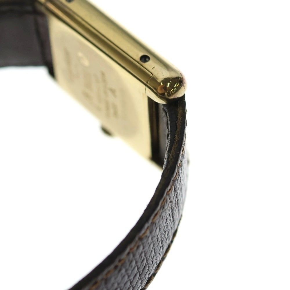 Cartier(カルティエ) マストタンクSM クリーム文字盤 SV925×革/手巻き 腕時計 レディース