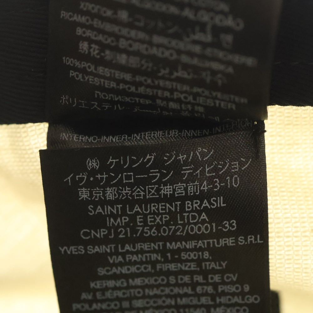 SAINT LAURENT PARIS(サンローランパリ) ロゴエンブロイダリー 刺繍ベースボールキャップ ホワイト アイボリー 816864 レディース