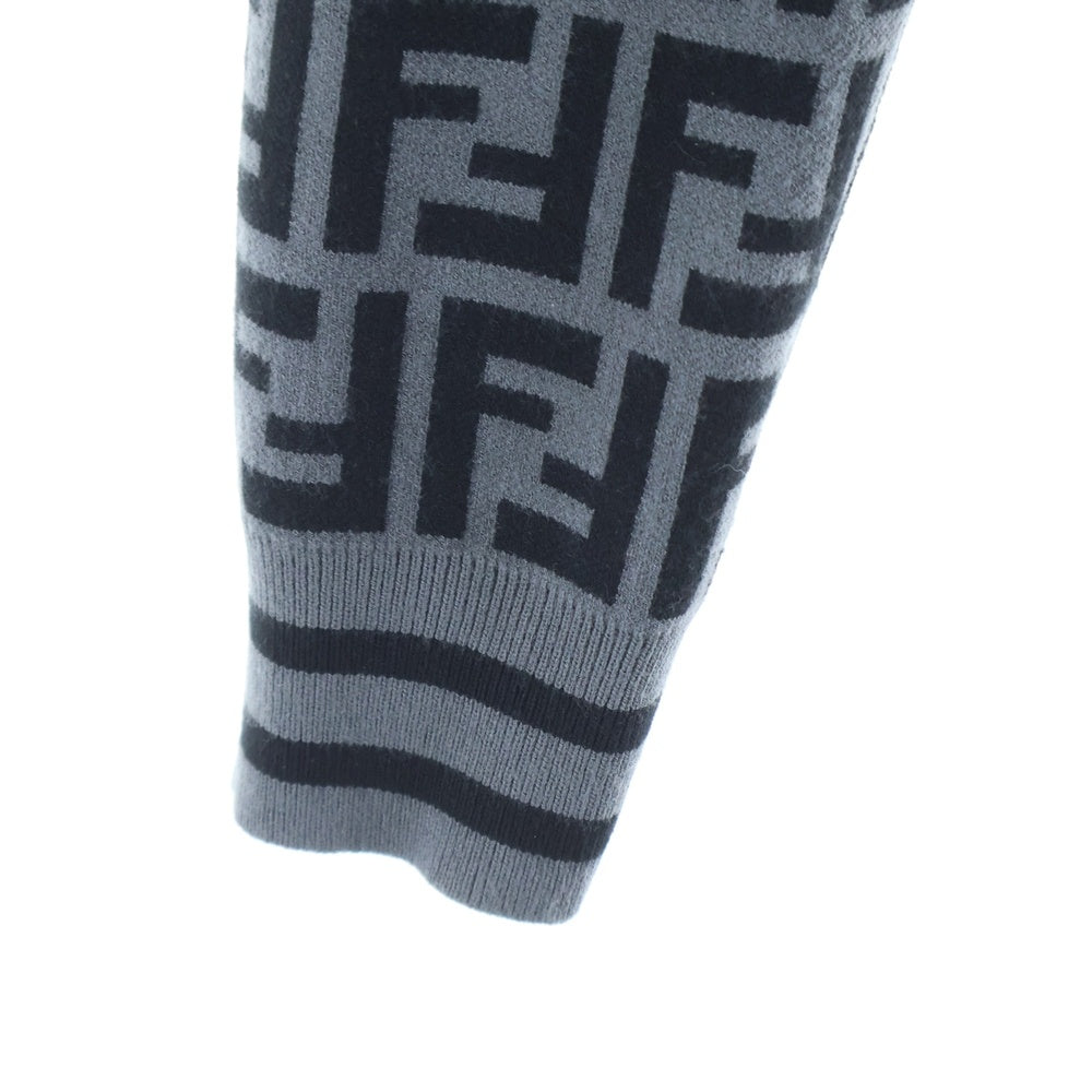 FENDI(フェンディ) ズッカ柄クルーネックニットセーター ブラック