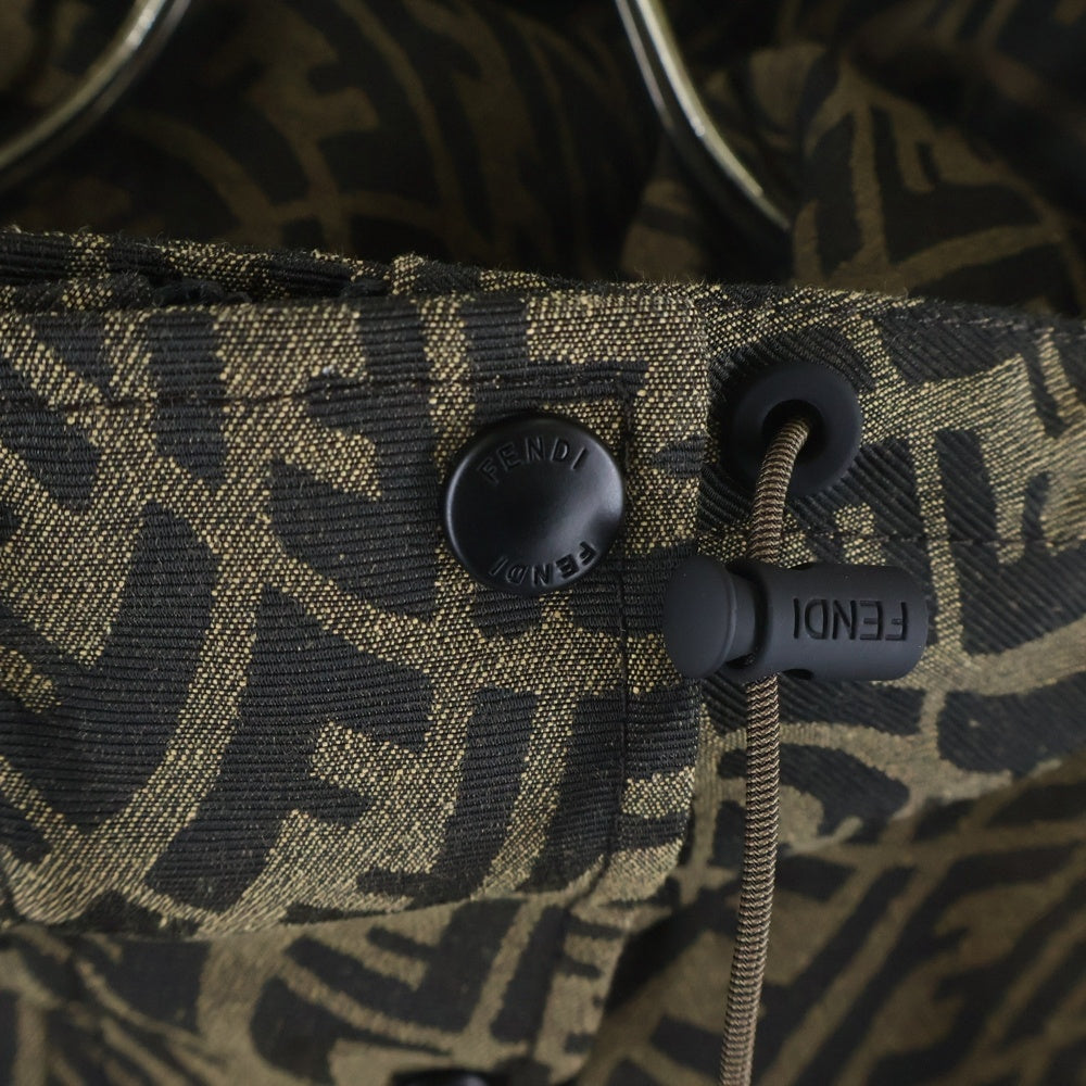 FENDI(フェンディ) フロントムートン切替バーシティジャケット ベージュ/ブラック レディース FM532