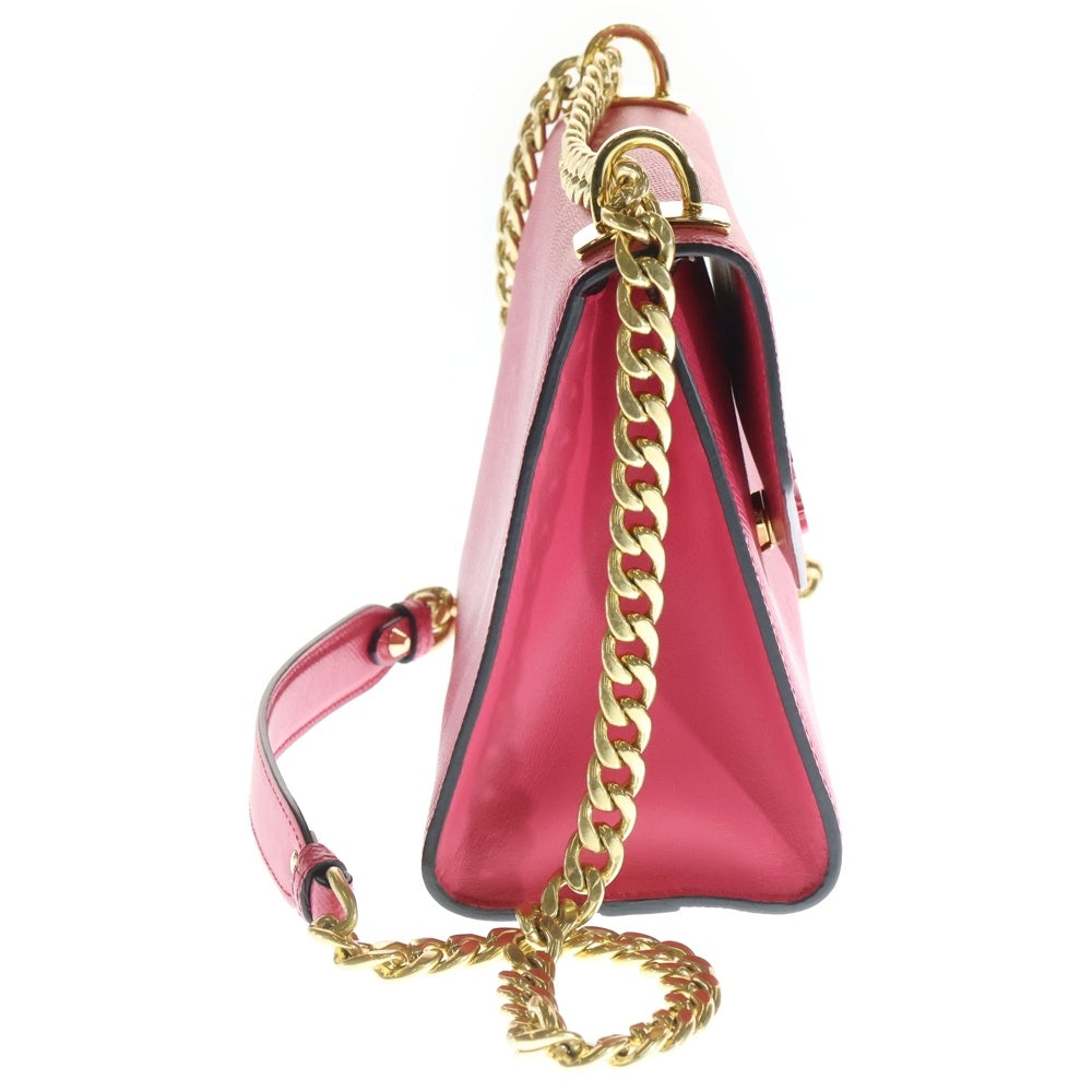 PRADA(プラダ) モノクローム チェーンショルダーバッグ マジェンタ サフィアーノ 1BD127 レディース