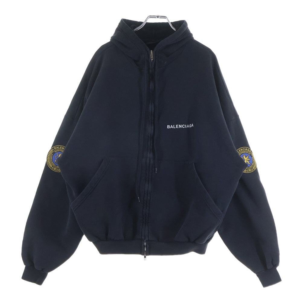BALENCIAGA(バレンシアガ) エンブレムロゴ ビッグシルエット パーカー ブラック 826162