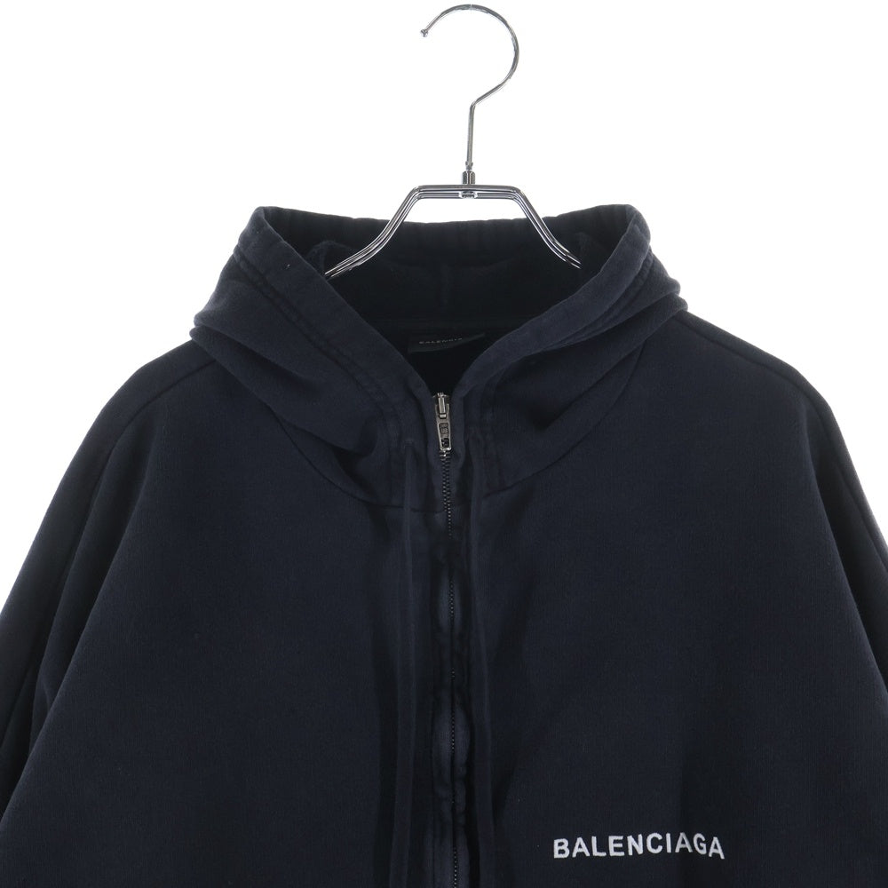 BALENCIAGA(バレンシアガ) エンブレムロゴ ビッグシルエット パーカー ブラック 826162