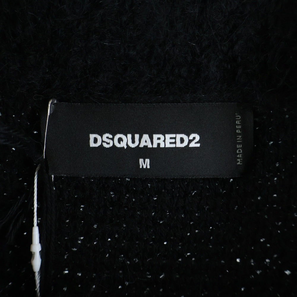 DSQUARED2(ディースクエアード) 24AW アルパカ ニットトラッカージャケット ブラック S74HA1444