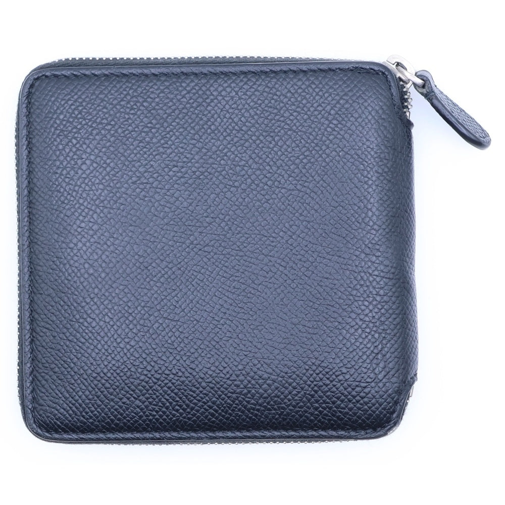 BALENCIAGA(バレンシアガ) 二つ折り財布 コンパクトウォレット カードケース コインケース ブラック レザー 580838 シルバー金具