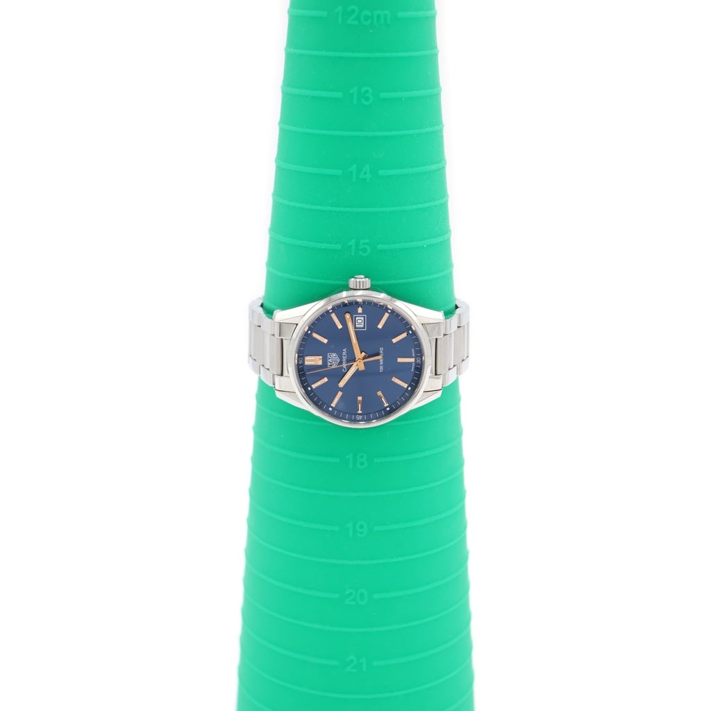 TAG HEUER(タグホイヤー) カレラ デイト 青文字盤 SS/QZ ステンレス クォーツ 電池式 腕時計 WAR1112