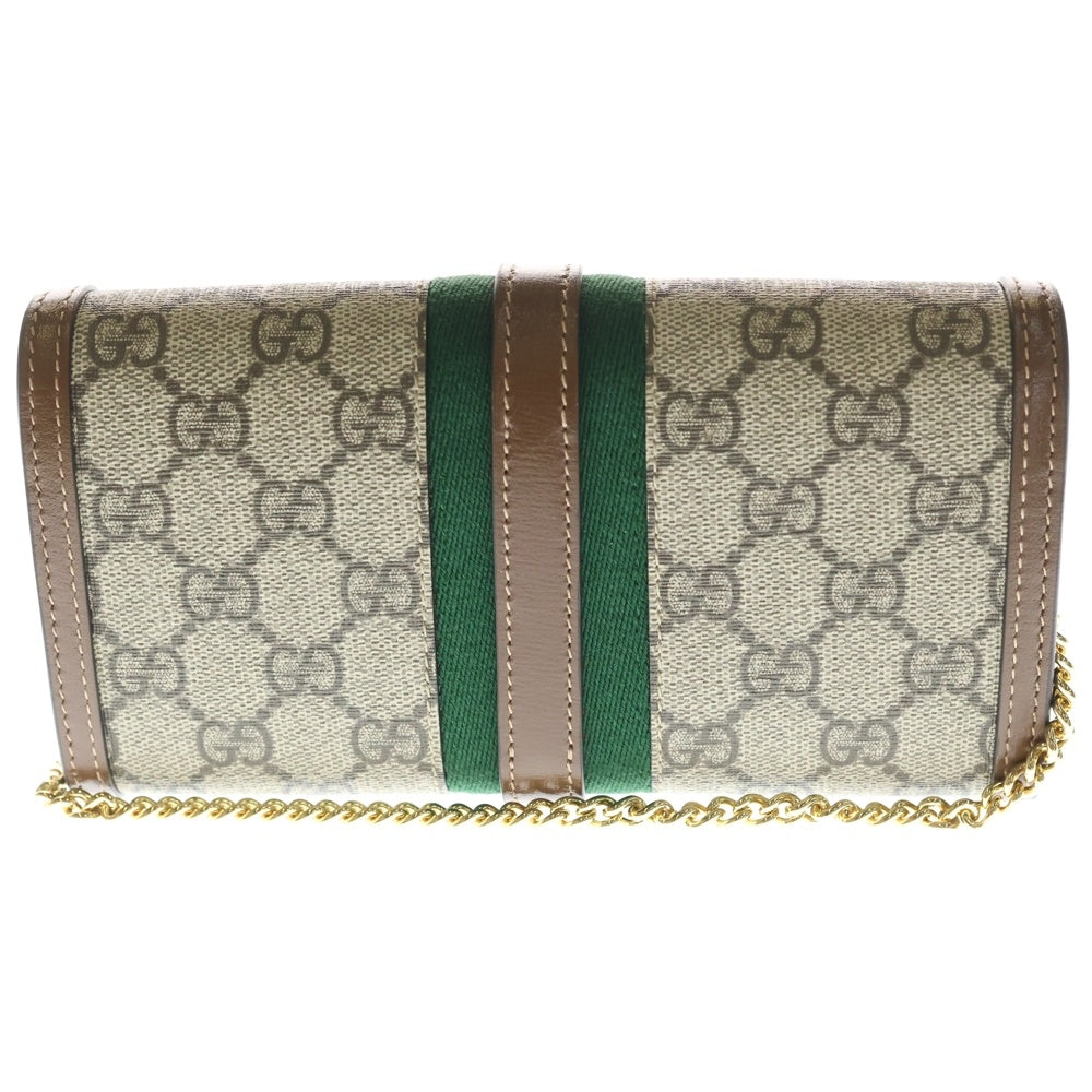 GUCCI(グッチ) ジャッキー 1961 GGスプリーム チェーンウォレット ショルダーバッグ ゴールド金具 ベージュ 652681 レディース