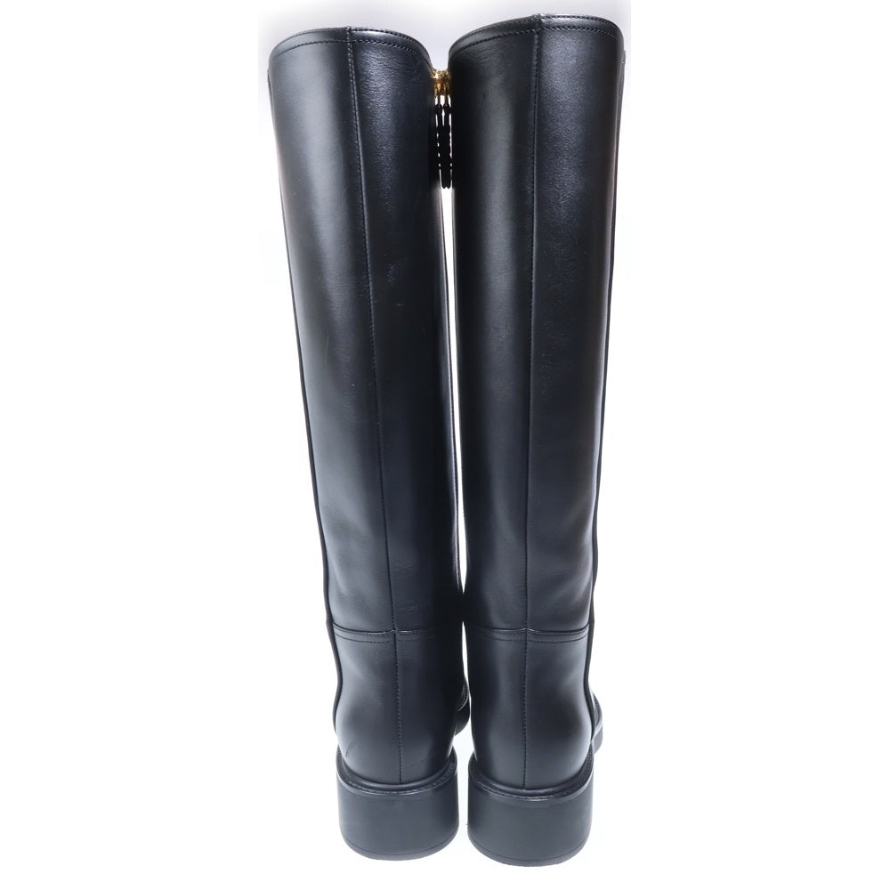GUCCI(グッチ) 23AW ロゴ ニーハイ ロングブーツ ブラック 752517 レディース