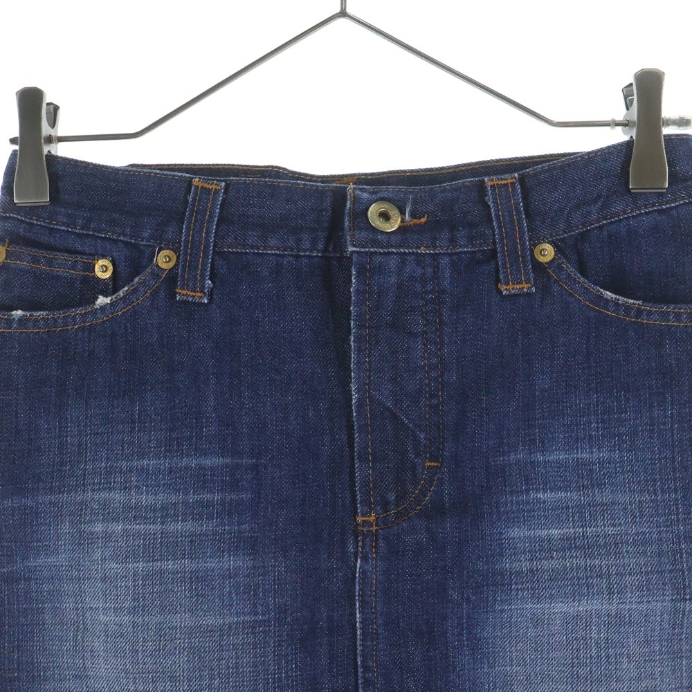 DOLCE & GABBANA(ドルチェアンドガッバーナ) 革パッチ デニム ショートスカート インディゴ レディース