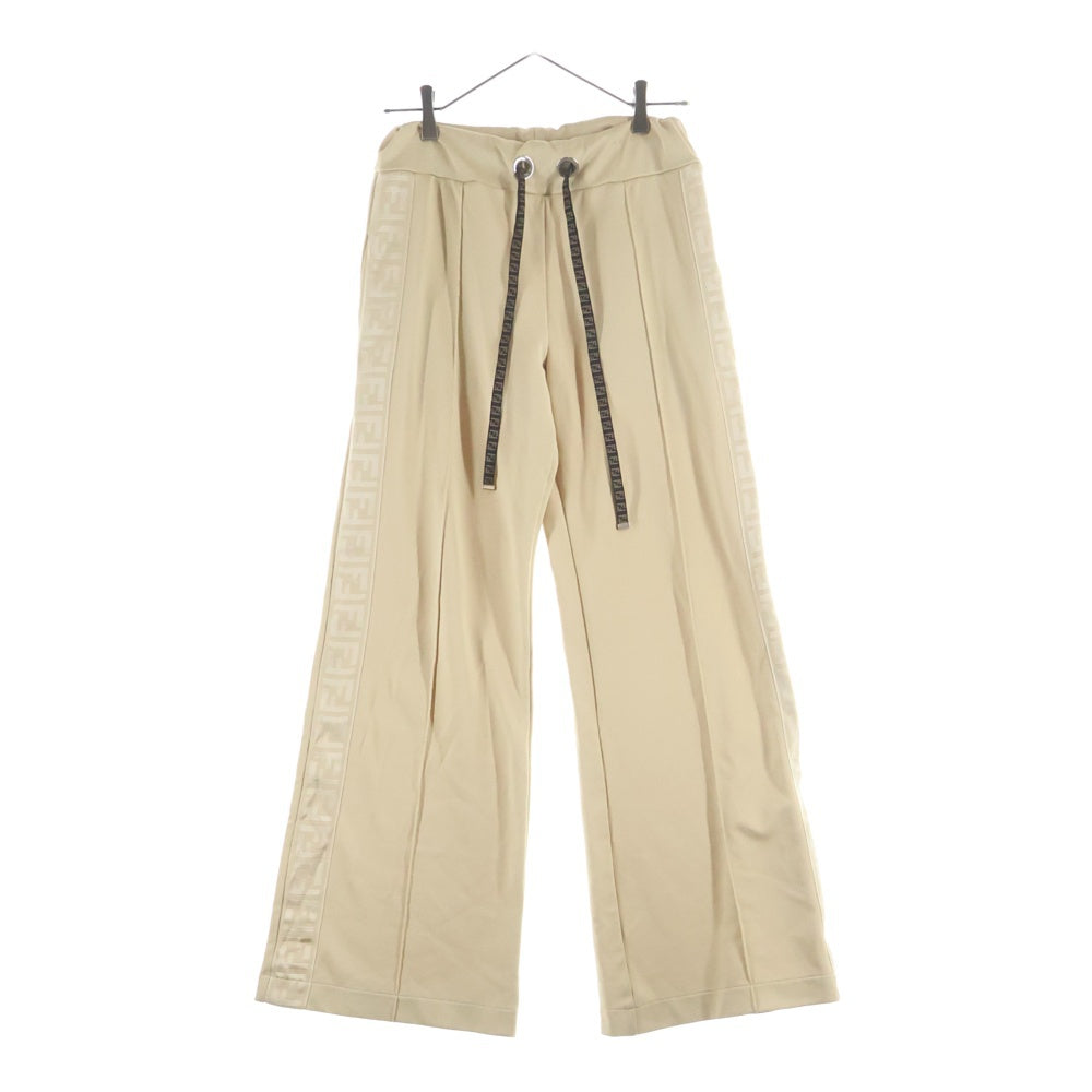FENDI(フェンディ) ズッカ柄 サイドライン トラックパンツ ベージュ 12CPC-21-634 レディース