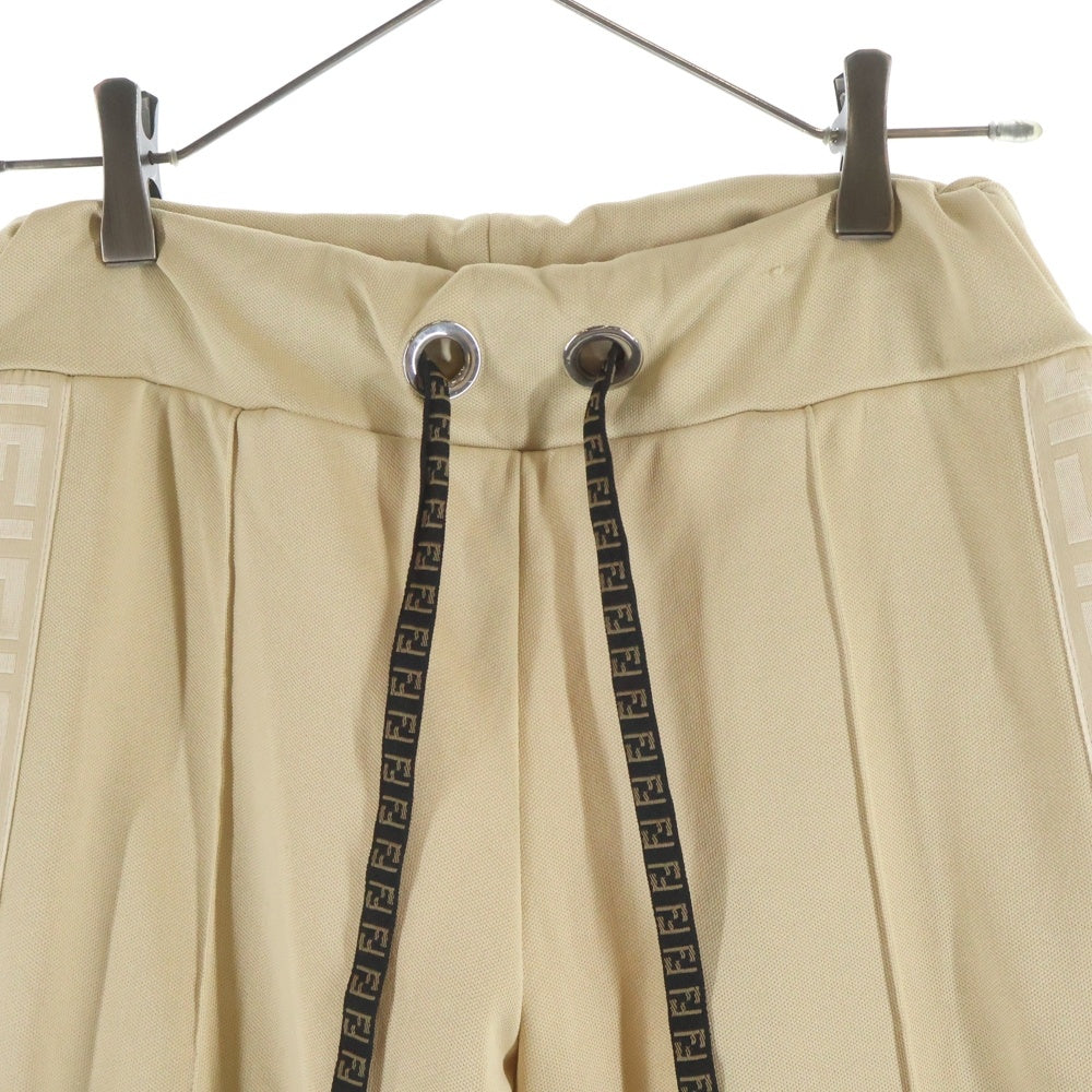 FENDI(フェンディ) ズッカ柄 サイドライン トラックパンツ ベージュ 12CPC-21-634 レディース