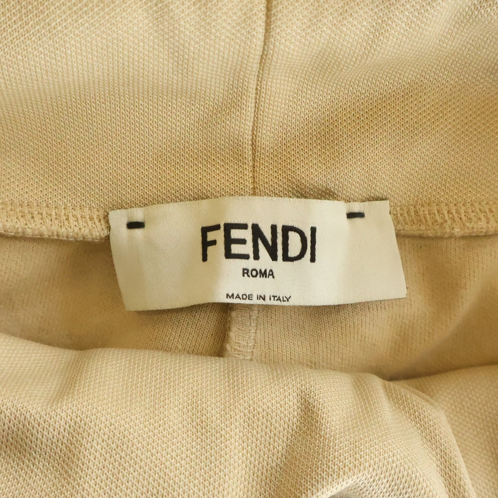 FENDI(フェンディ) ズッカ柄 サイドライン トラックパンツ ベージュ 12CPC-21-634 レディース