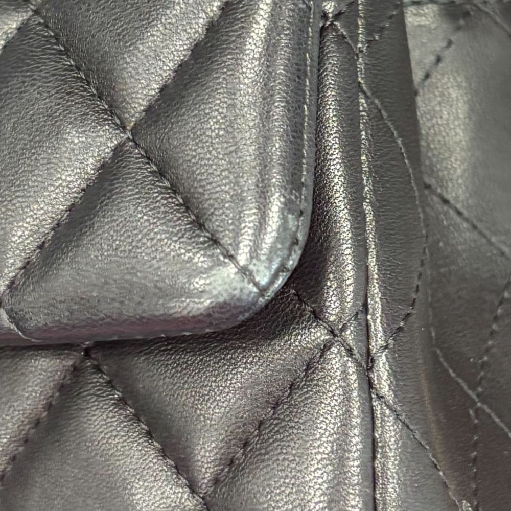 CHANEL(シャネル) ミニ マトラッセ20 シングルフラップ シングルチェーンショルダーバッグ ブラック ラムスキン ゴールド金具 A69900 レディース