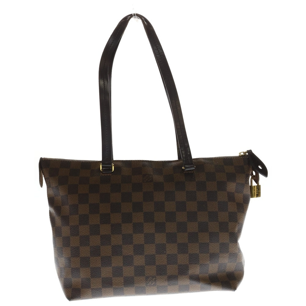 LOUIS VUITTON(ルイヴィトン) ダミエ イエナPM ハンドバッグ トートバッグ ブラウン レザー N41012 ゴールド金具 レディース