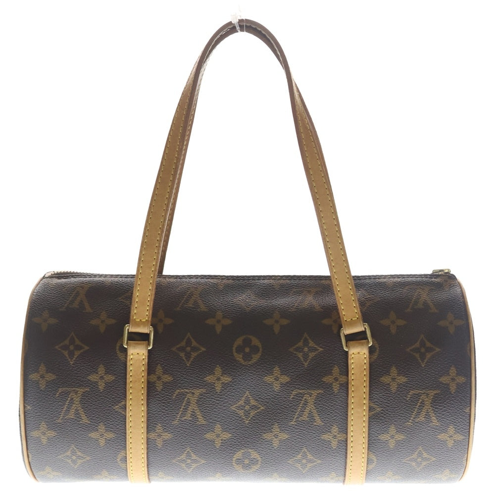 LOUIS VUITTON(ルイヴィトン) モノグラム パピヨン30 ボストンバッグ ハンドバッグ ブラウン レザー×PVC M51385 ゴールド金具 レディース