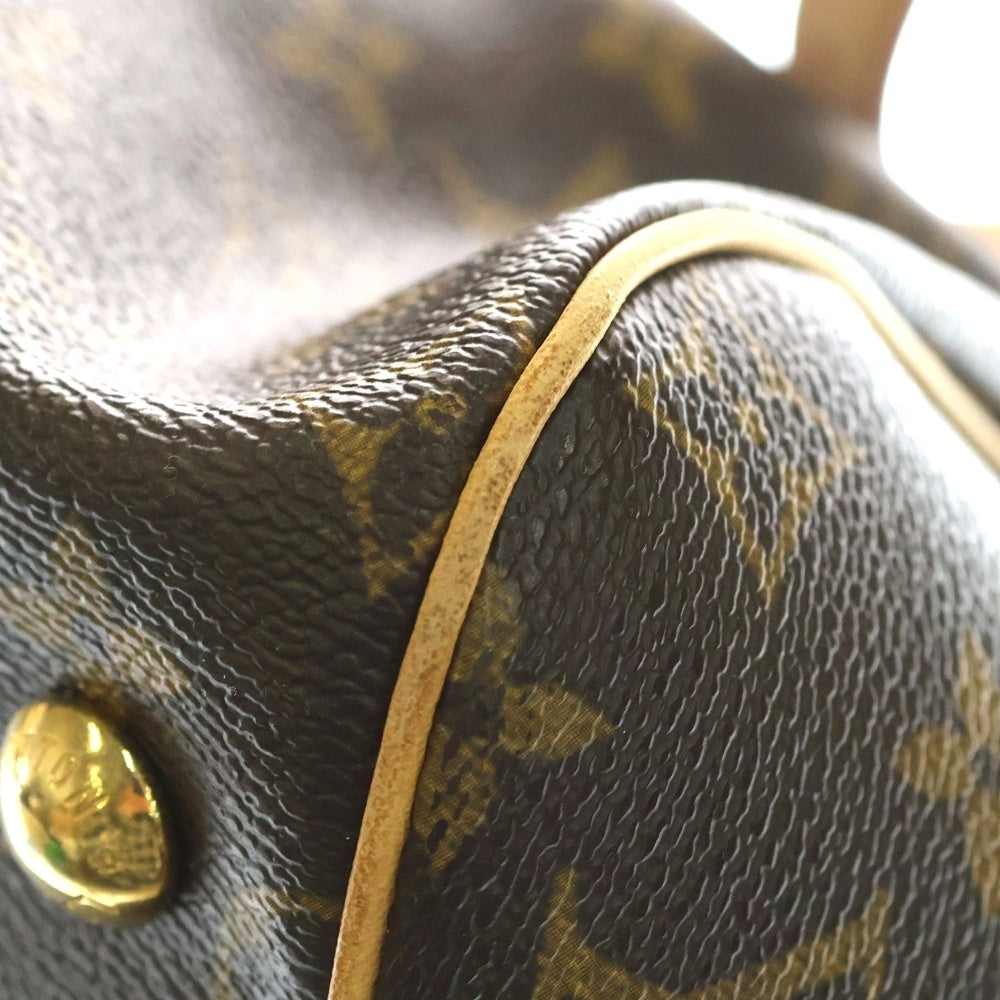 LOUIS VUITTON(ルイヴィトン) モノグラム ティヴォリGM ハンドバッグ ブラウン レザー×PVC M40144 ゴールド金具