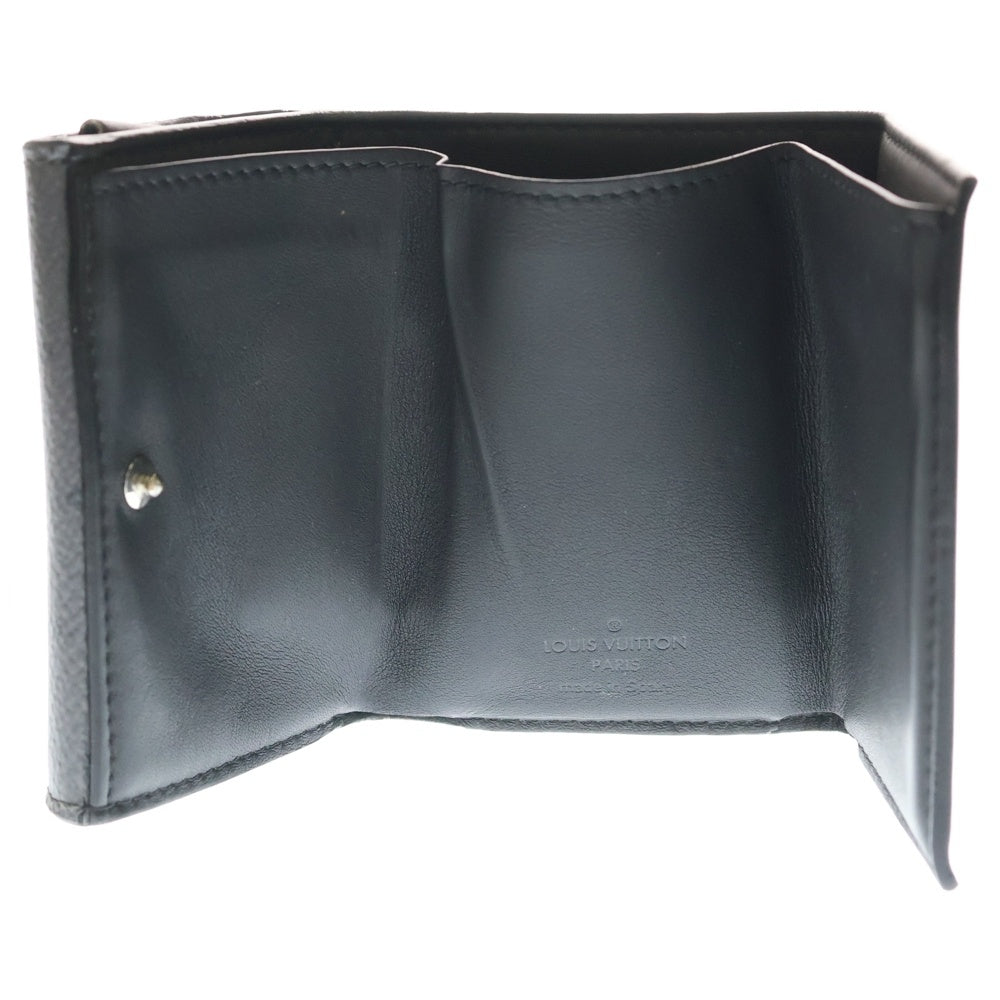 LOUIS VUITTON(ルイヴィトン) モノグラムエクリプス リバース ディスカバリー・コンパクトウォレット ミニ財布 ブラック PVC M45417 シルバー金具