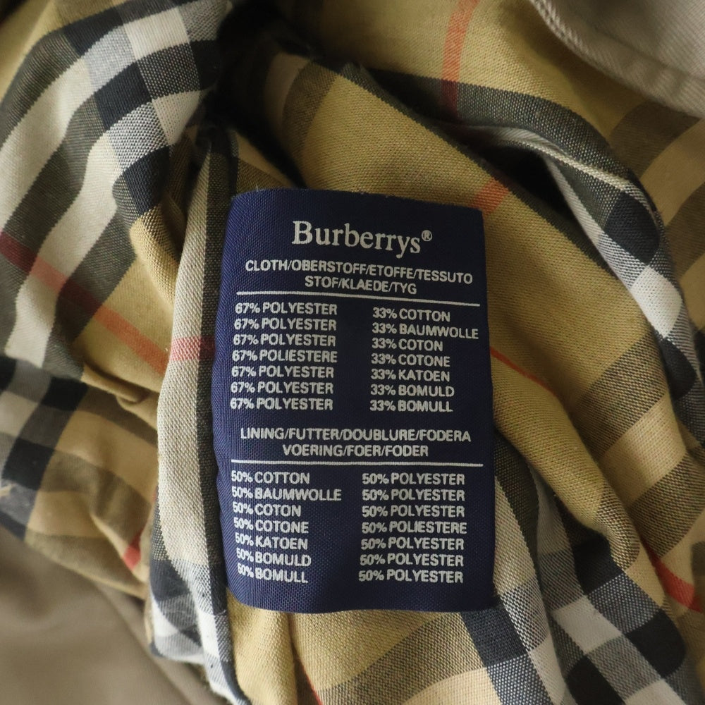 BURBERRY(バーバリー) 裏地ノバチェック柄 ダブルブレストトレンチコート ベージュ