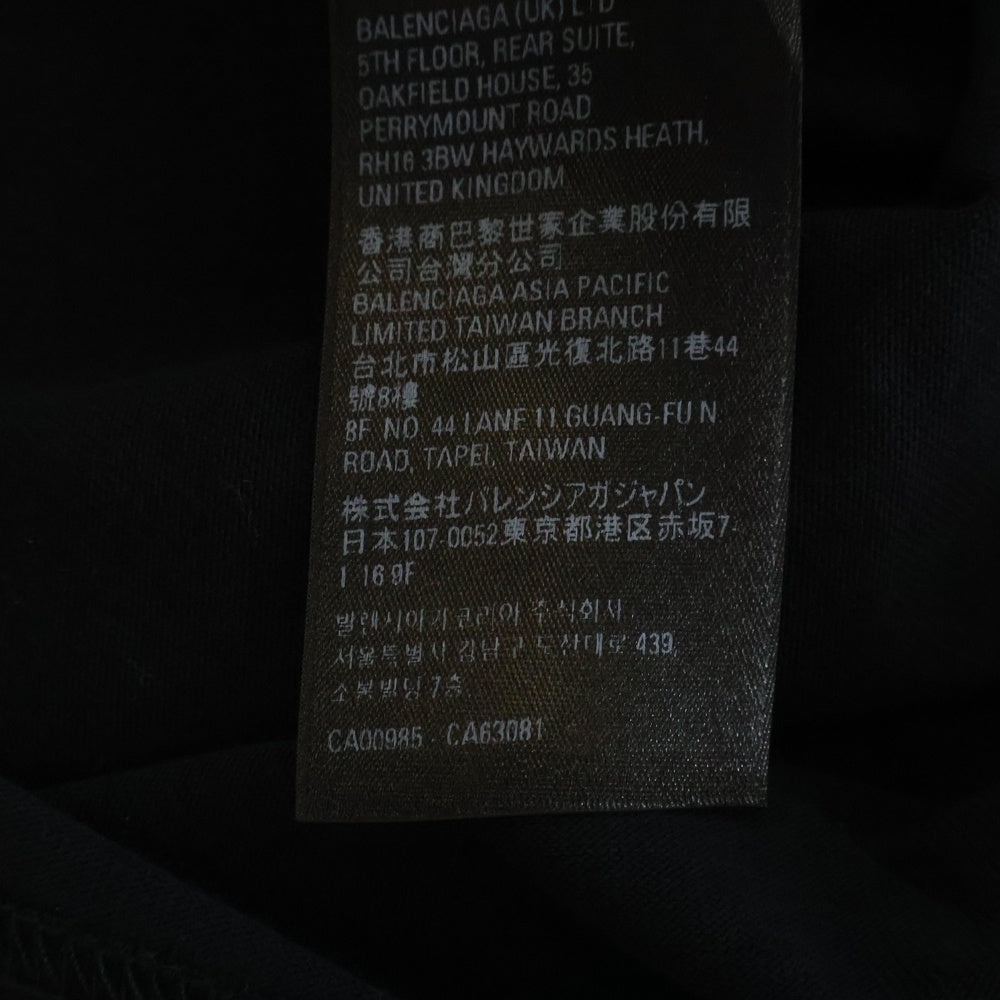 BALENCIAGA(バレンシアガ) 23SS TOKYO Logo L/S Tee フロントプリント オーバーサイズ 長袖Tシャツ ブラック 720250