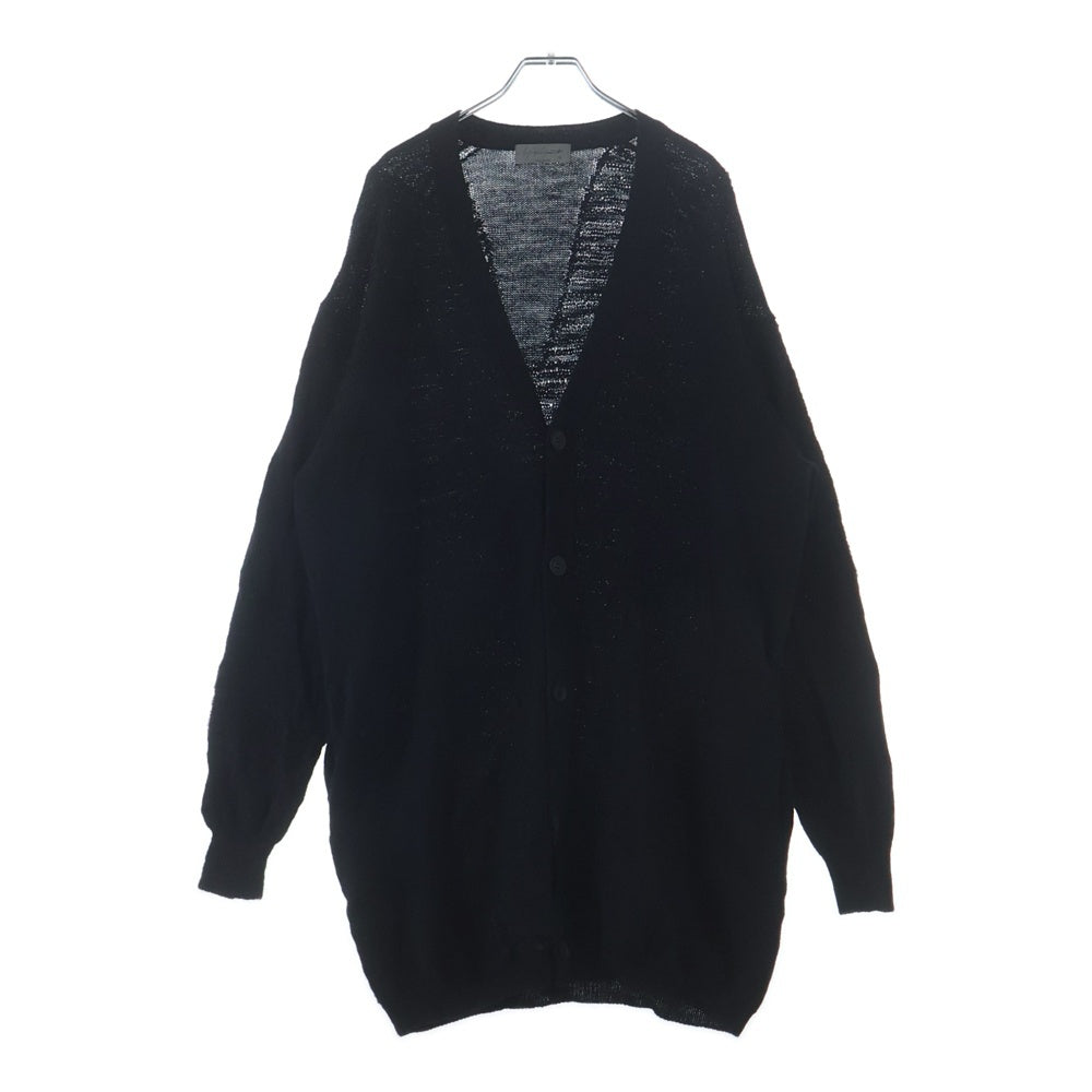 Yohji Yamamoto(ヨウジヤマモト) アルパカ混 ウール 長袖ニット カーディガン ブラック HL-K81-193