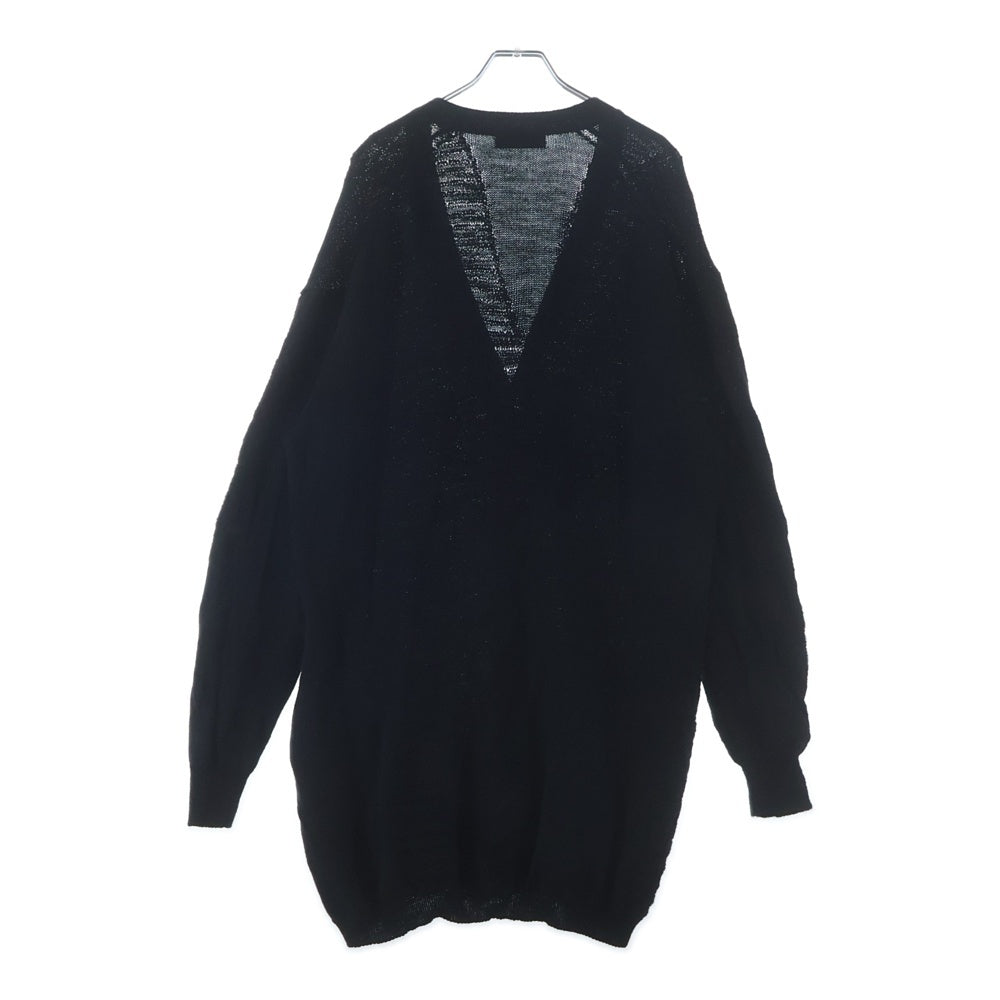 Yohji Yamamoto(ヨウジヤマモト) アルパカ混 ウール 長袖ニット カーディガン ブラック HL-K81-193