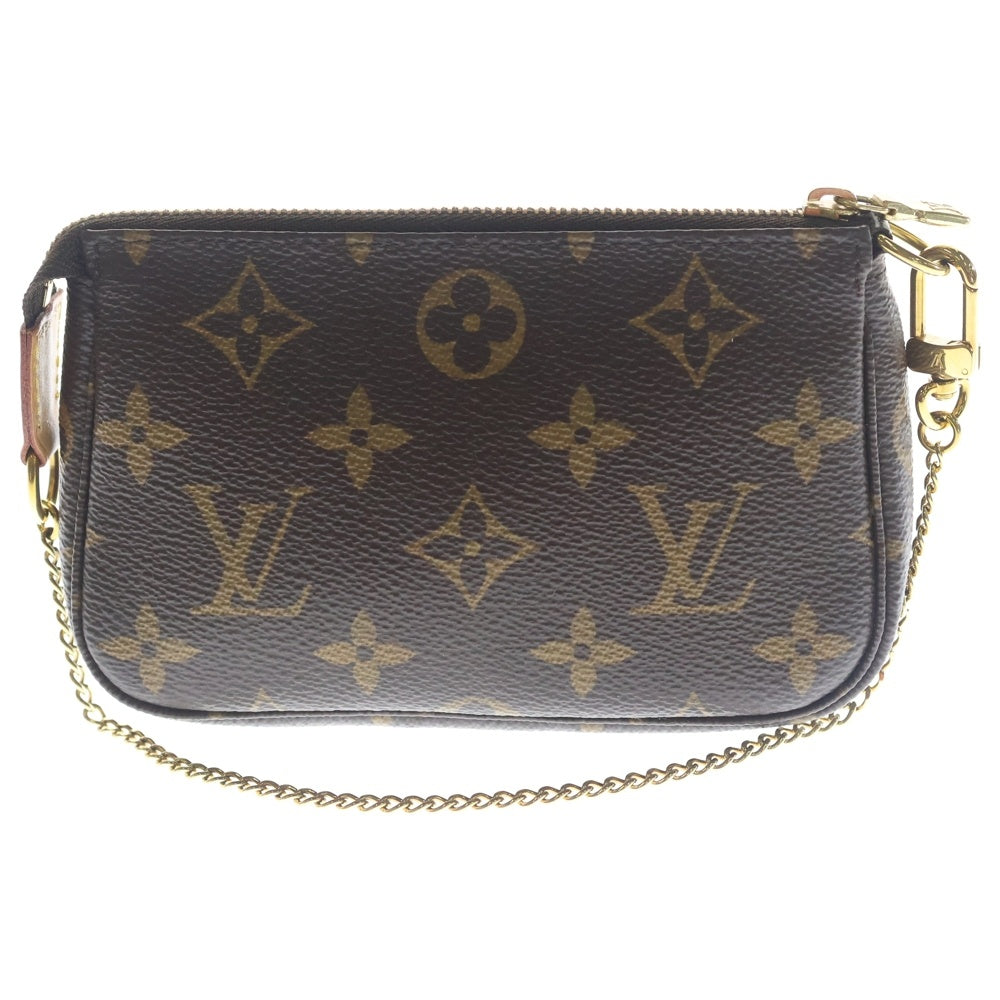 LOUIS VUITTON(ルイヴィトン) モノグラム ミニポシェットアクセソワール バッグチャーム 小物入れ ポーチ ケース ブラウン PVC M58009 ゴールド金具 レディース