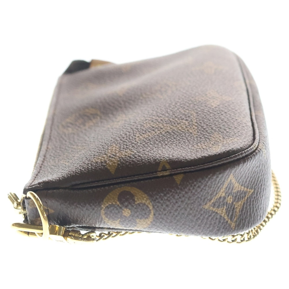 LOUIS VUITTON(ルイヴィトン) モノグラム ミニポシェットアクセソワール バッグチャーム 小物入れ ポーチ ケース ブラウン PVC M58009 ゴールド金具 レディース