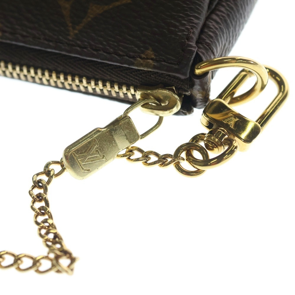 LOUIS VUITTON(ルイヴィトン) モノグラム ミニポシェットアクセソワール バッグチャーム 小物入れ ポーチ ケース ブラウン PVC M58009 ゴールド金具 レディース