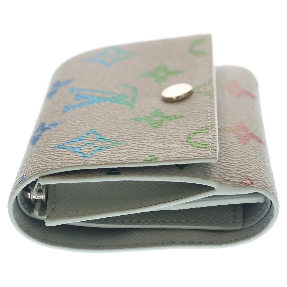 LOUIS VUITTON(ルイヴィトン) モノグラム イリディセント ヴィクター ウォレット グラデーション コンパクトウォレット 三つ折り財布 コインケース グレー レザー M14132 レディース