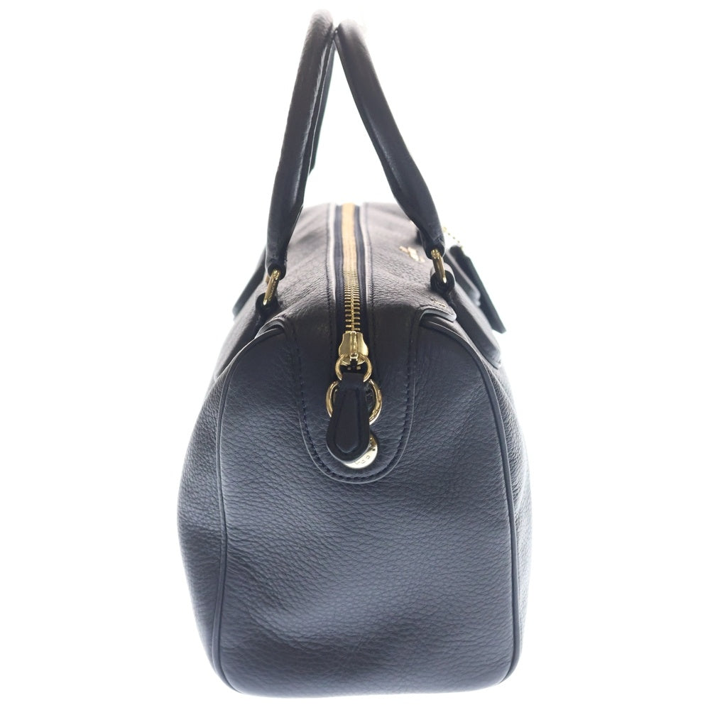 COACH(コーチ) ベネット ミニサッチェル ショルダー ハンドバッグ ミニボストン ネイビー レザー ゴールド金具 レディース