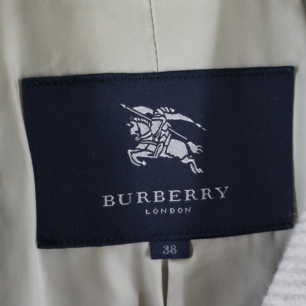 BURBERRY(バーバリー) アンゴラ ウール ダブルブレスト コート グレー レディース