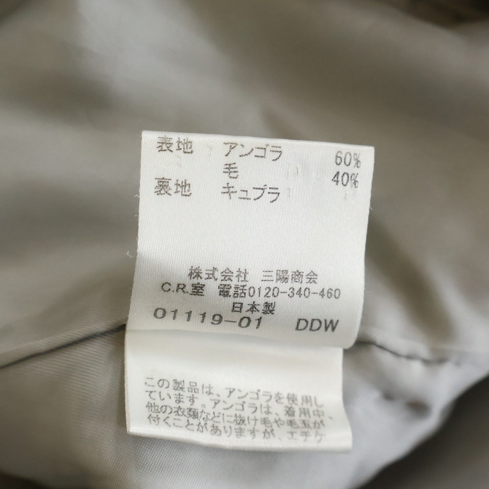 BURBERRY(バーバリー) アンゴラ ウール ダブルブレスト コート グレー レディース