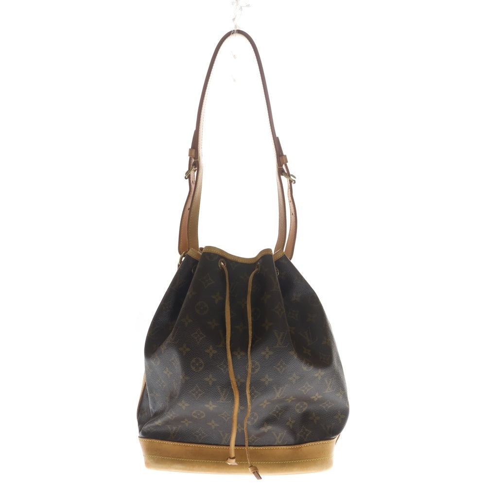LOUIS VUITTON(ルイヴィトン) モノグラム ノエ ハンドバッグ ワンショルダーバッグ ブラウン レザー×PVC M42224 ゴールド金具 レディース