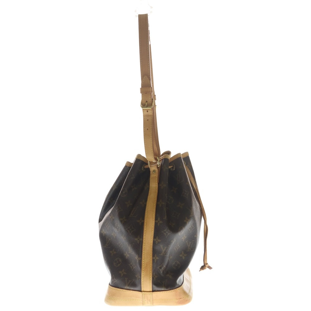 LOUIS VUITTON(ルイヴィトン) モノグラム ノエ ハンドバッグ ワンショルダーバッグ ブラウン レザー×PVC M42224 ゴールド金具 レディース