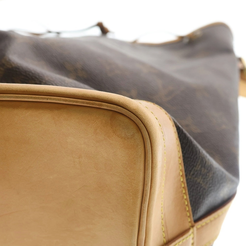 LOUIS VUITTON(ルイヴィトン) モノグラム ノエ ハンドバッグ ワンショルダーバッグ ブラウン レザー×PVC M42224 ゴールド金具 レディース