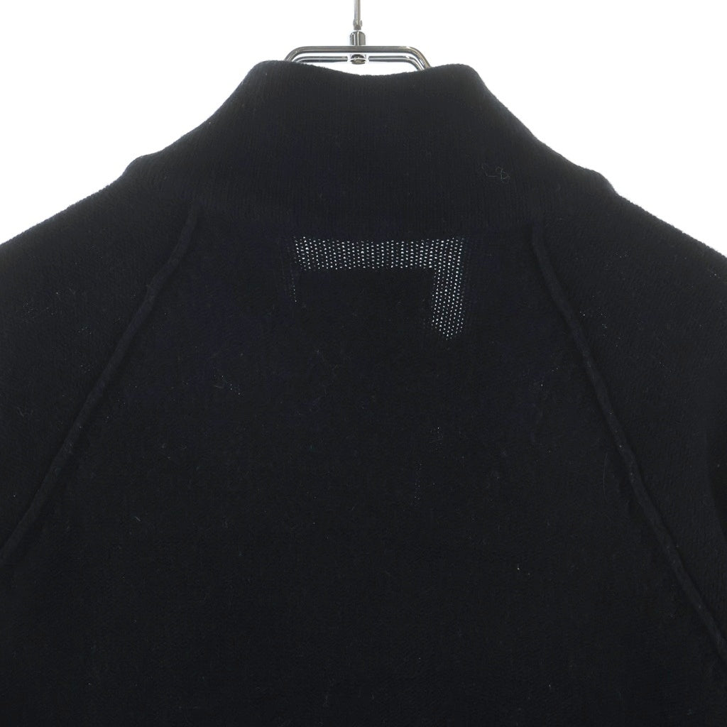 STONE ISLAND(ストーンアイランド) フロントジップ ドライバーズニット ブラック #XL