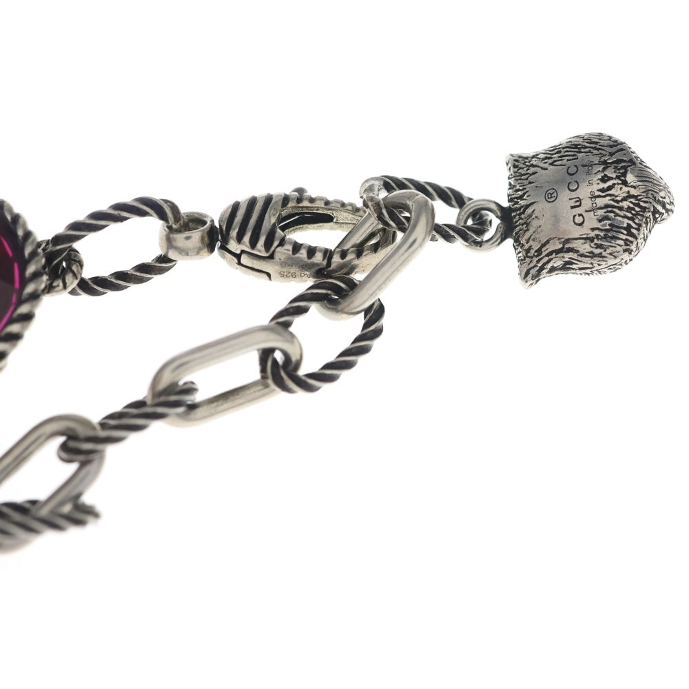GUCCI(グッチ) インターロッキングG マルチストーン ブレスレット シルバー 925 レディース