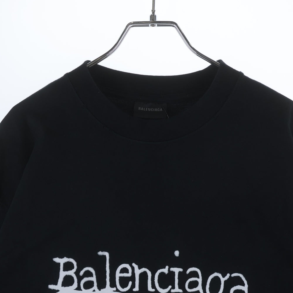 BALENCIAGA バレンシアガ 23AW キャンペーンロゴプリント クルーネック 半袖Tシャツ カットソー ブラック 641655 BALENCIAGA - BALENCIAGA バレンシアガ 23AW キャンペーンロゴプリント