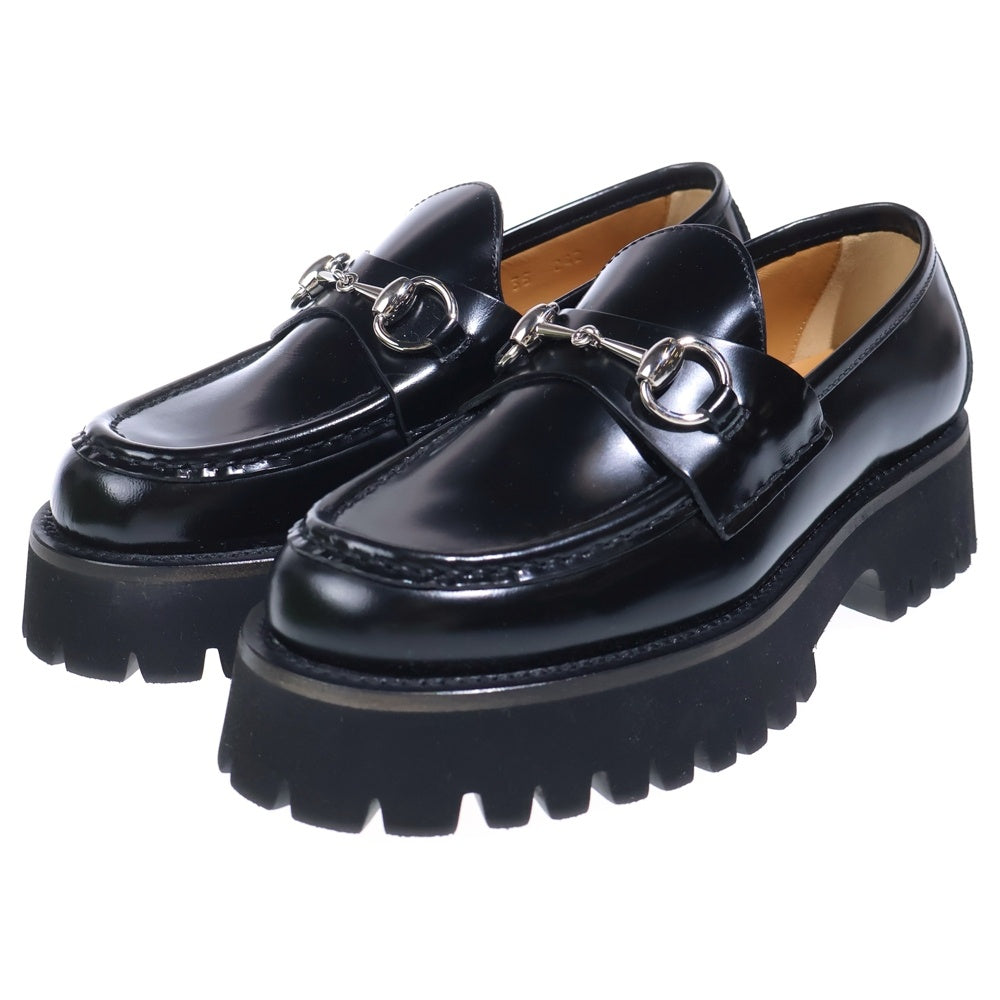 GUCCI(グッチ) ホースビット レザー ローカットシューズ ローファー ブラック レディース