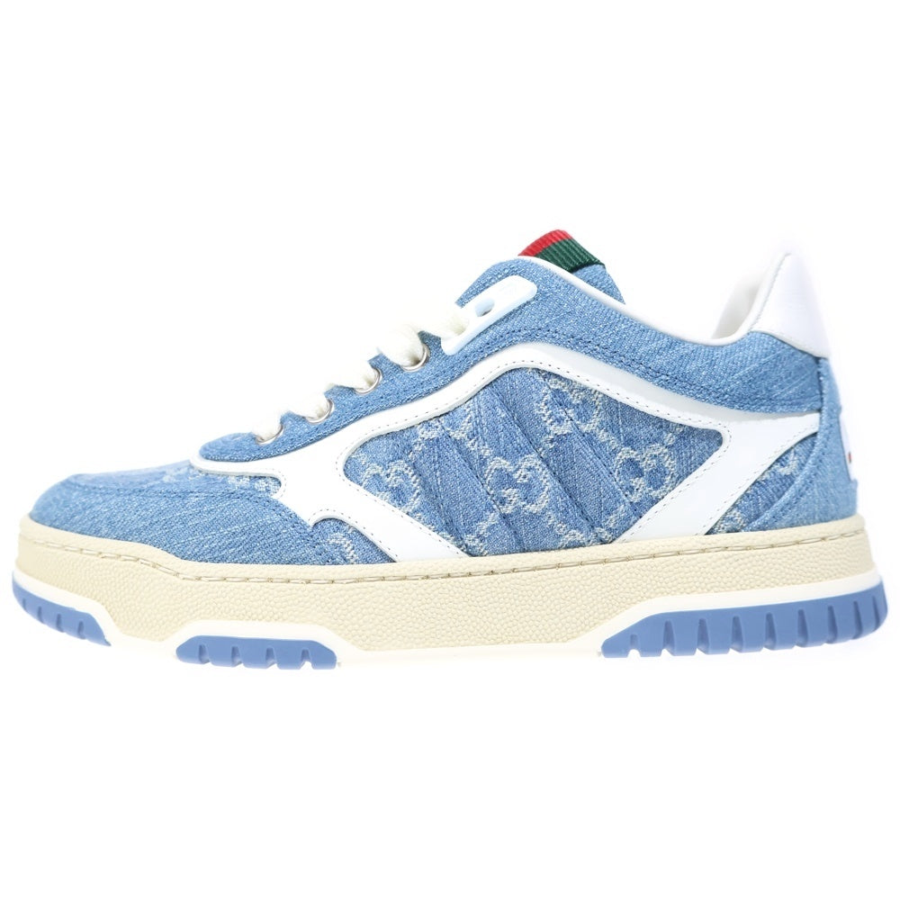 GUCCI(グッチ) GGデニム レースアップ ローカットシューズ スニーカー インディゴ レディース