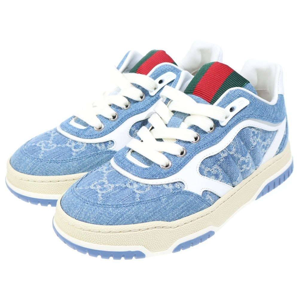 GUCCI(グッチ) GGデニム レースアップ ローカットシューズ スニーカー インディゴ レディース