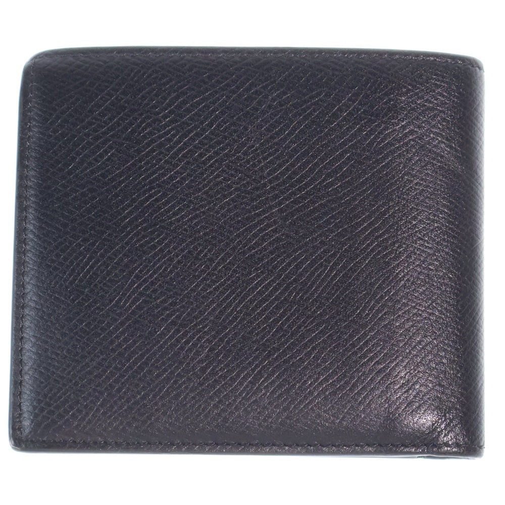 CELINE(セリーヌ) ロゴ 二つ折り財布 コンパクトウォレット カードケース ブラック レザー